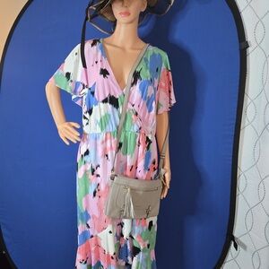 Colorful Abstract Maxi Dress